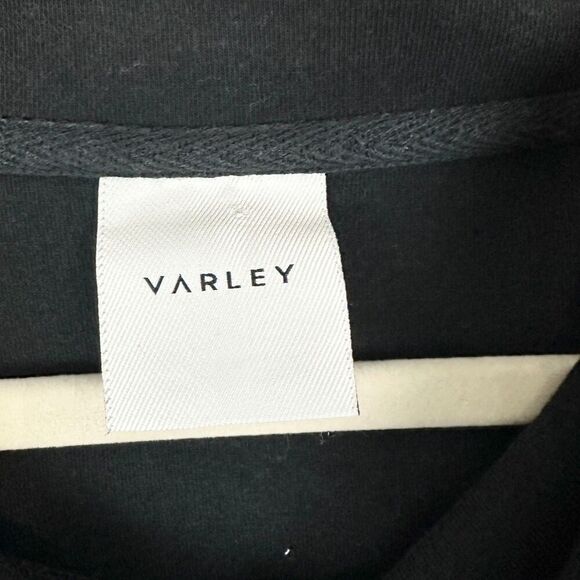 Varley Barton Sweater Size Small Cinch Waist Funnel Neck Black - Picture 7 of 8